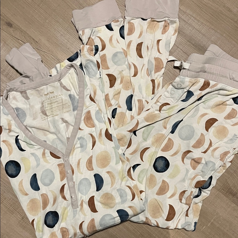 Little Sleepies Moon Phase Pajama Set - Multicolor